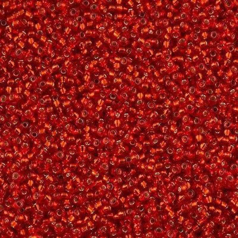 Miyuki Beads, MiyukiRoundBeads11/0-0010 Red Silver Lined