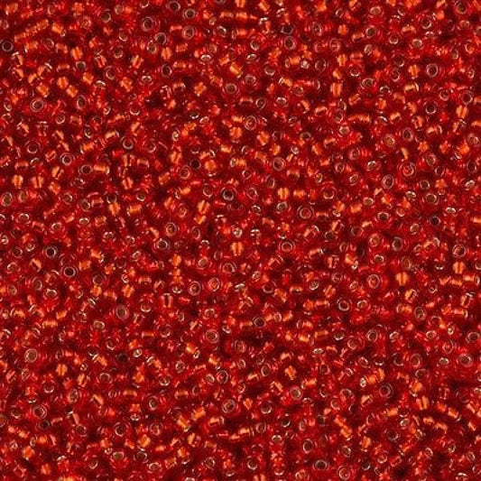 Miyuki Boncuk, MiyukiRoundBeads11/0-0010 Red Silver Lined