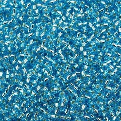 Miyuki Boncuk, MiyukiRoundBeads 8/0-0018 Silver Lined Aqua