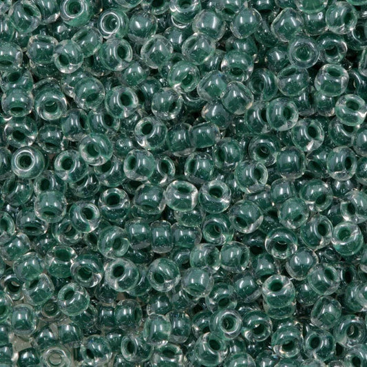 Miyuki Boncuk, MiyukiRoundBeads 8/0-0217 Forest Green Lined Crystal