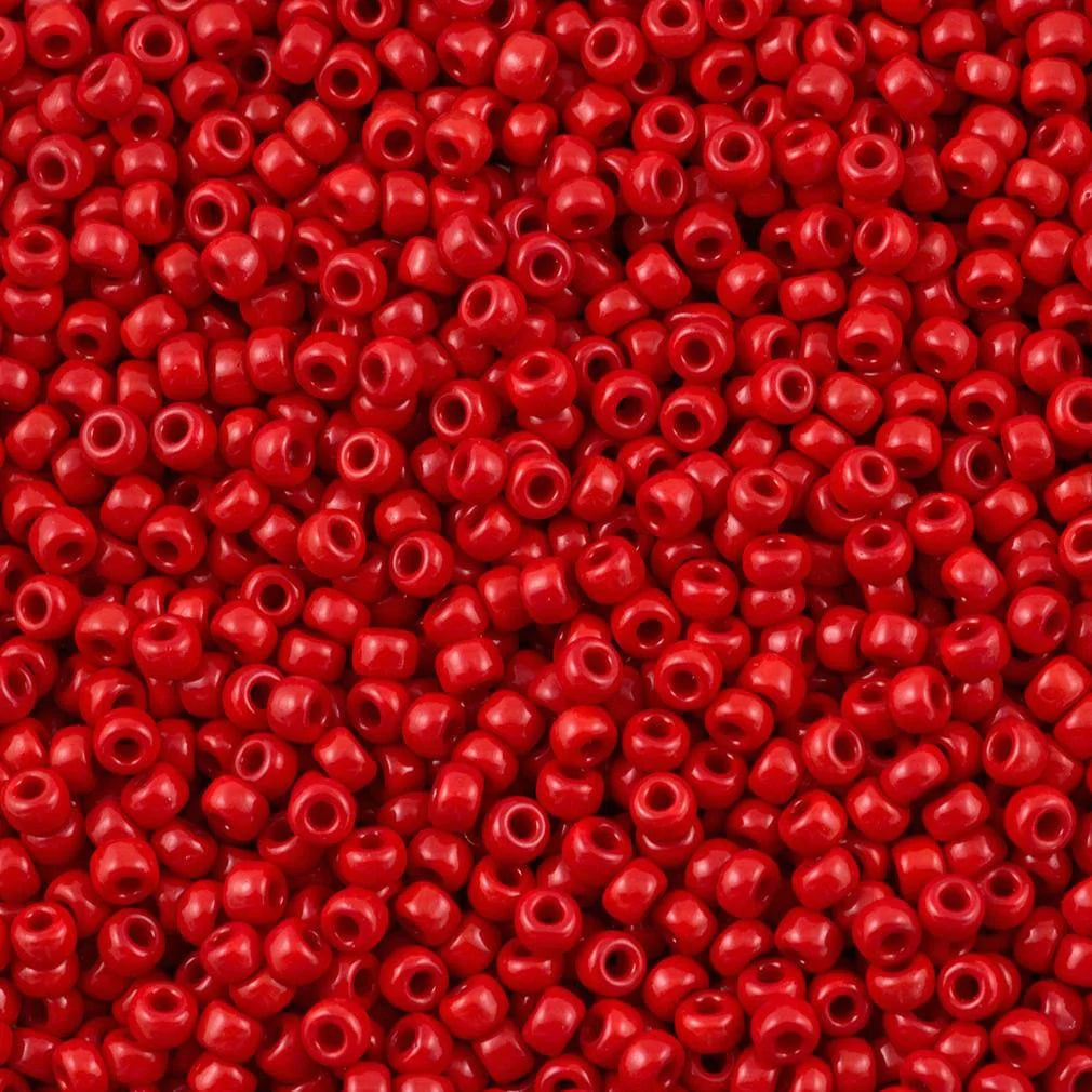 Miyuki Boncuk, MiyukiRoundBeads 8/0- 0408 Opaque Dark Red