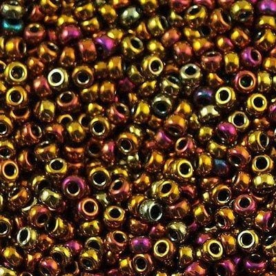 Miyuki Boncuk, MiyukiRoundBeads 8/0- 0462 Metallic Gold Iris