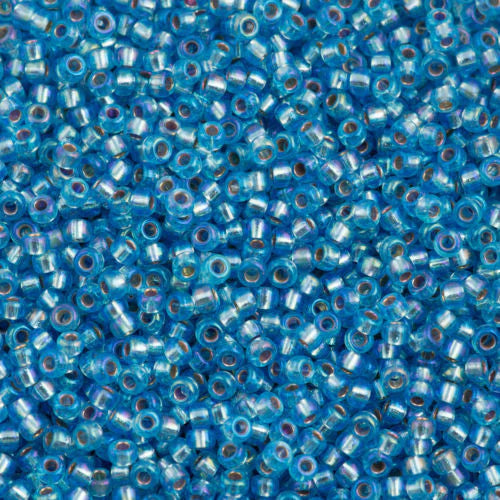 Miyuki Boncuk, MiyukiRoundBeads 8/0-1018 Silver Lined Aqua