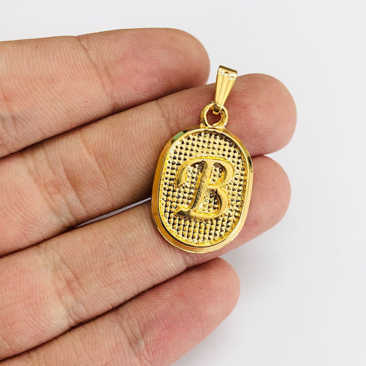 Altın Kaplama Pirinç Harf Kolye Ucu