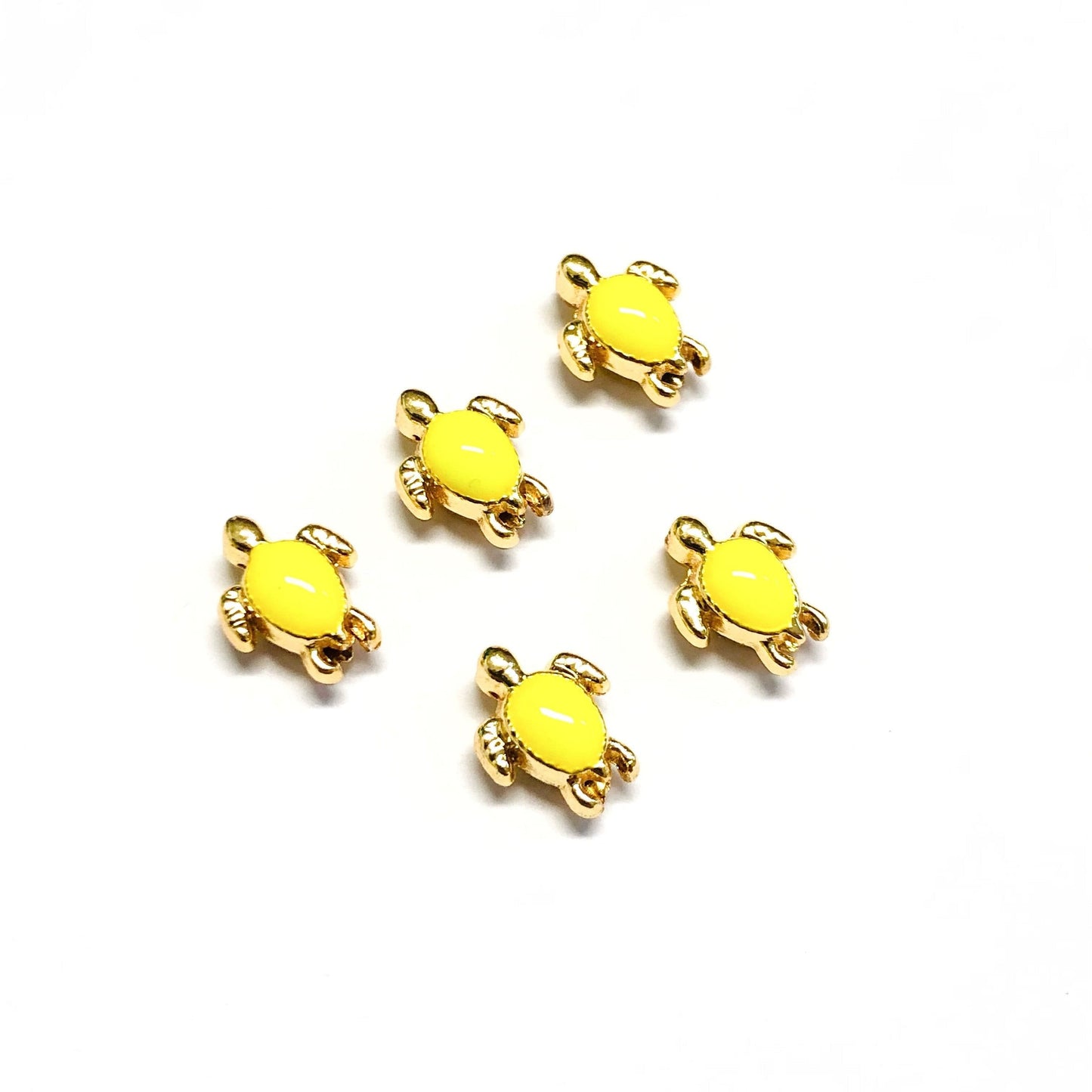 Altın Kaplama Mineli Kaplumbağa Ara Aparat - Neon Sarı