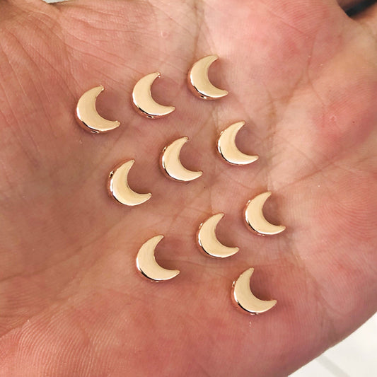 Rose Gold Plated Crescent Spacer - 8mm