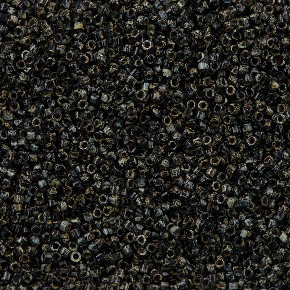Miyuki Beads, Miyuki Delica 11/0 DB2261 Black Picasso