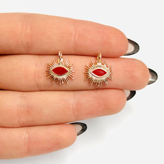 Rose Gold Plated Eye Dropper - Claret Red