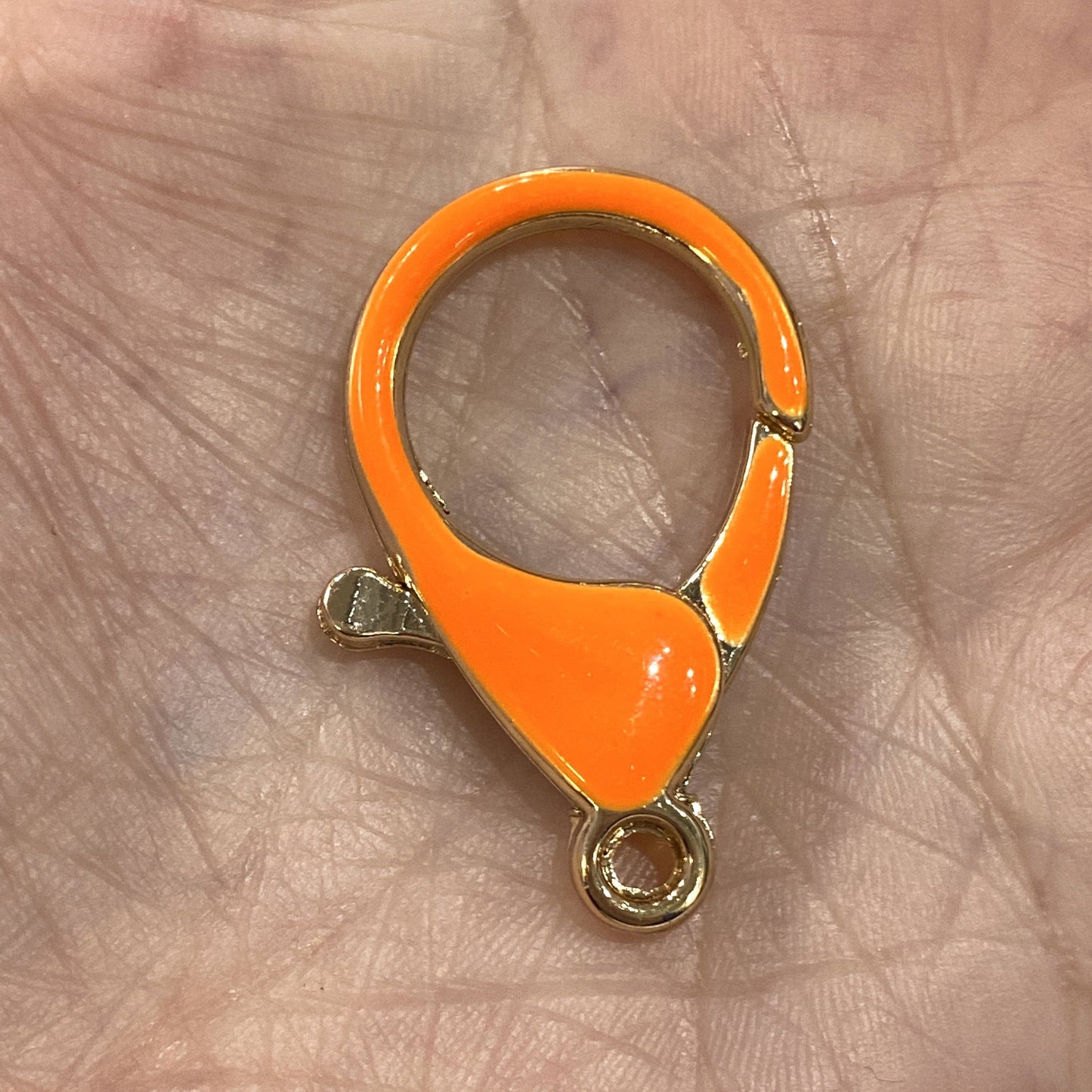 Enamel Gold Plated Parrot 3.5 cm (Neon Orange)