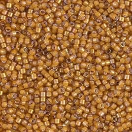 Miyuki-Perlen, Miyuki Delica 11/0 DB1778 Weiß gefütterter Topas AB