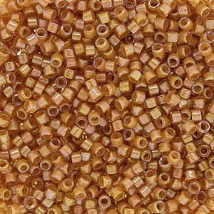 Miyuki Boncuk, Miyuki Delica 11/0 DB0272 Lined Topaza Yellow AB
