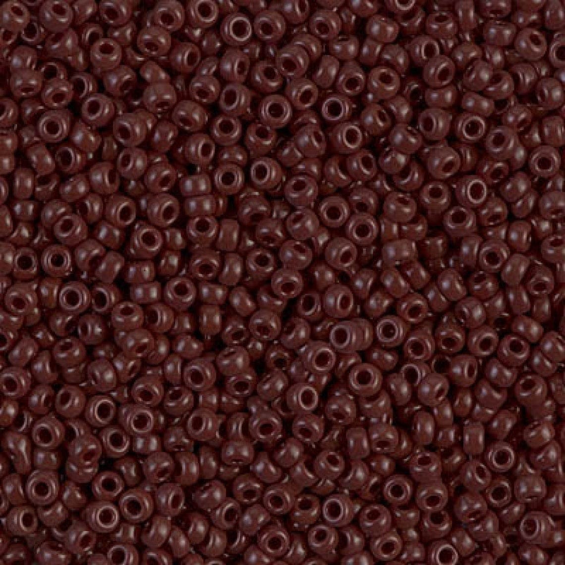 Miyuki Boncuk, MiyukiRoundBeads 8/0-0409 Opaque Chocolate
