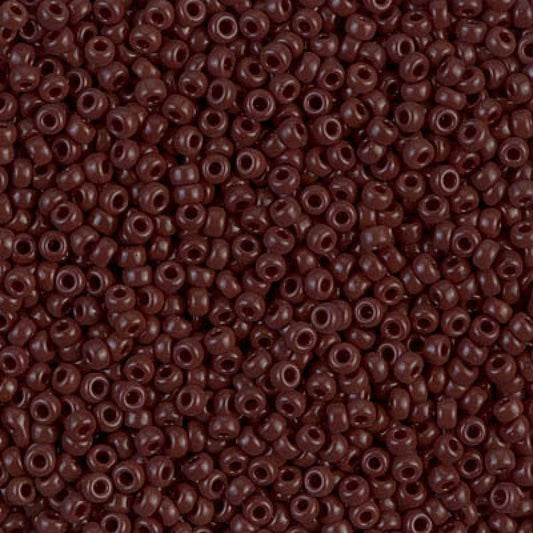 Miyuki Boncuk, MiyukiRoundBeads 8/0-0409 Opaque Chocolate