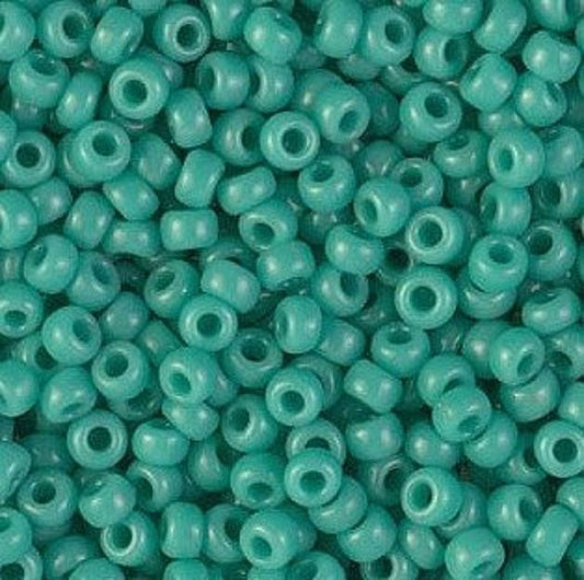 Miyuki Boncuk, MiyukiRoundBeads 8/0-0412 Opaque Turquoise Green