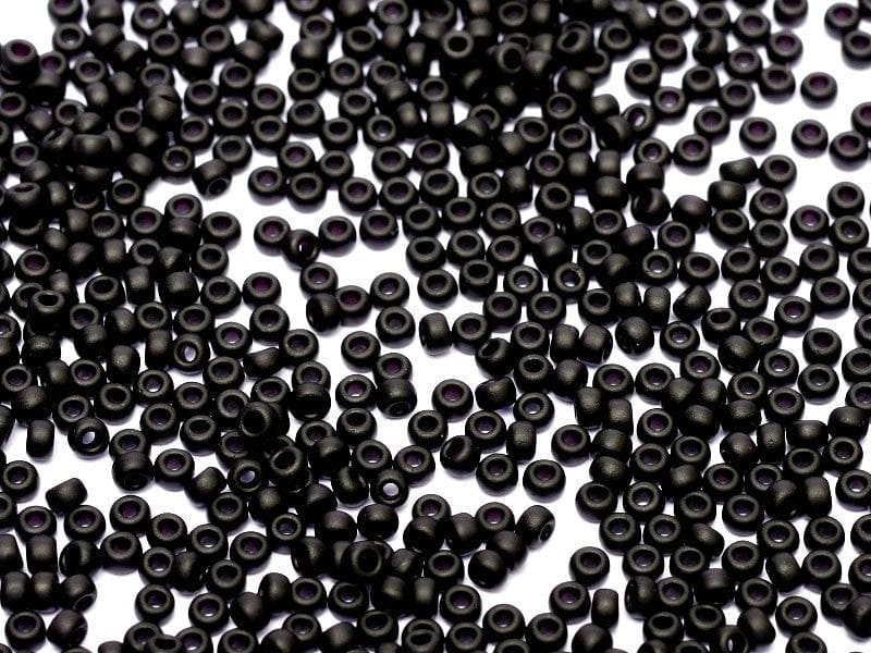 Miyuki Beads, MiyukiRoundBeads11/0-0401F Matted Black