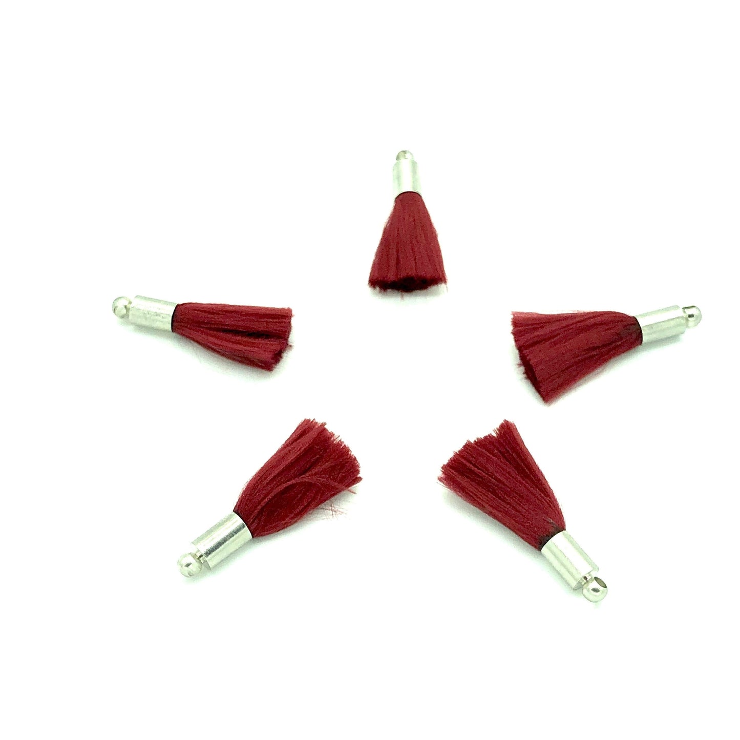 Rodyum Kaplama Püskül - Bordo