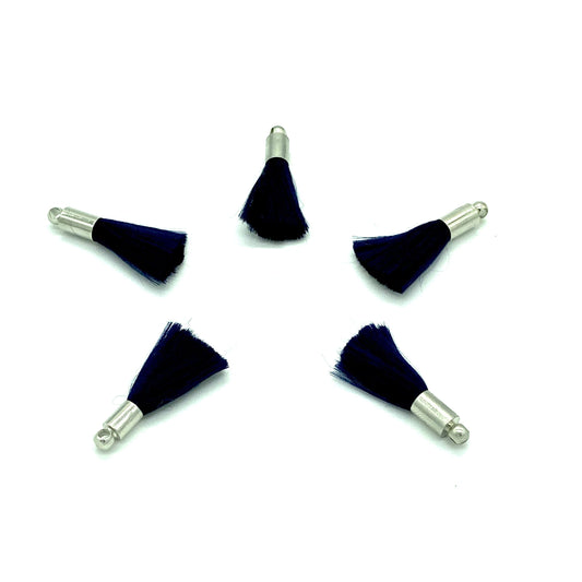 Rodyum Kaplama Püskül - Lacivert