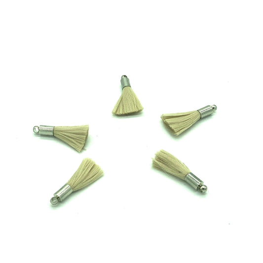 Rodyum Kaplama Püskül - Bej