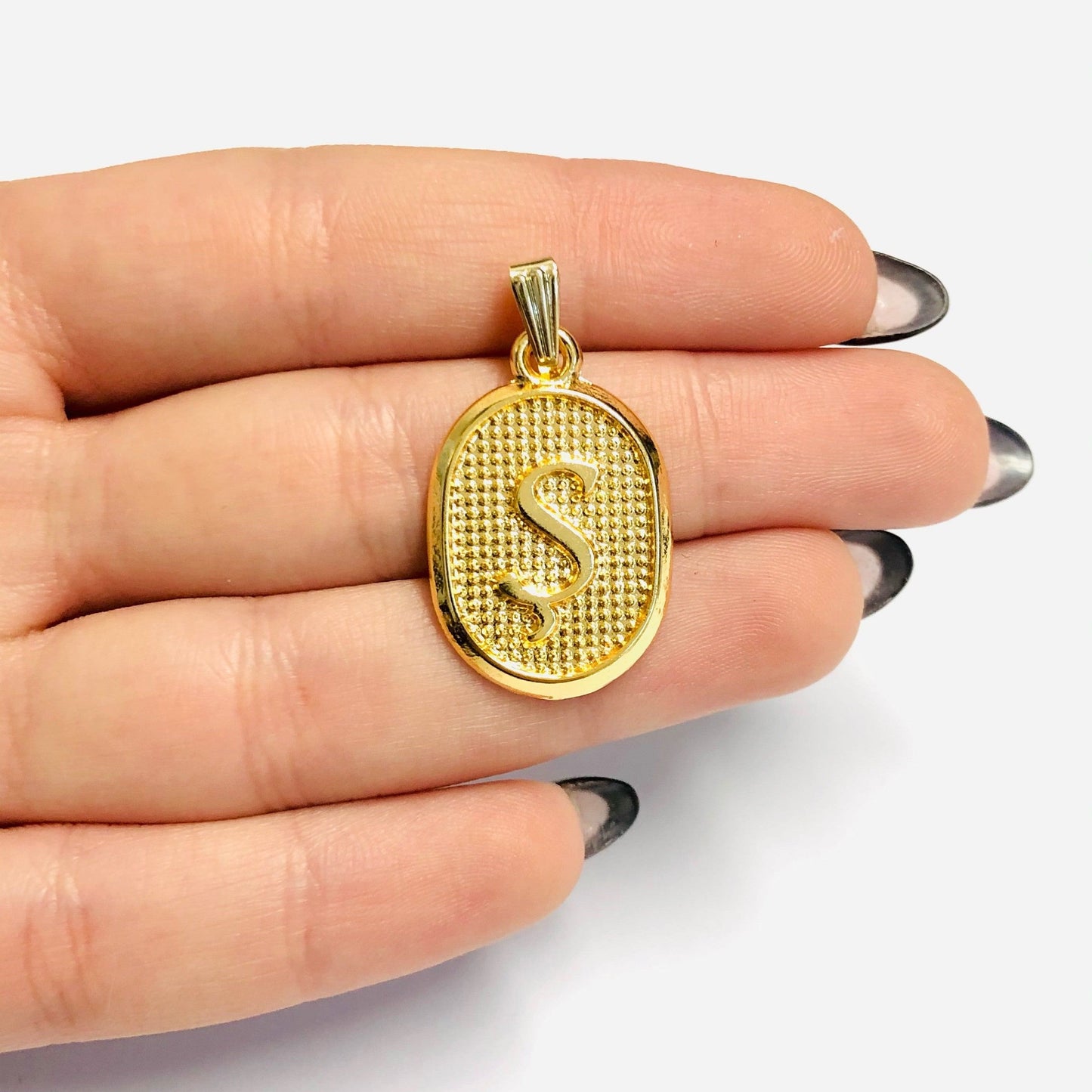 Gold Plated Brass Letter Pendant