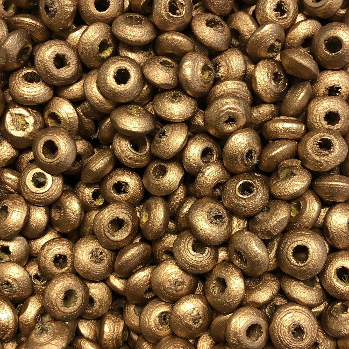 8mm Ufo Ahşap Boncuk 34 - Altın