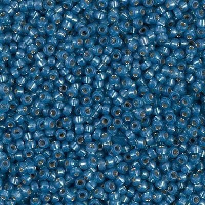 Miyuki Boncuk, MiyukiRoundBeads11/0-0648 Dyed Denim S/L Alabaster