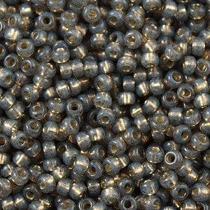 Miyuki Beads, MiyukiRoundBeads11/0-0650 Dyed Rustic Gray Silver Lined Alabaster