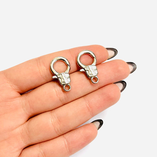 Rhodium Plated Large Size Jewelry Clips - 6