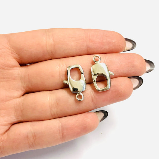 Rhodium Plated Large Parrot Jewelry Clips - 8