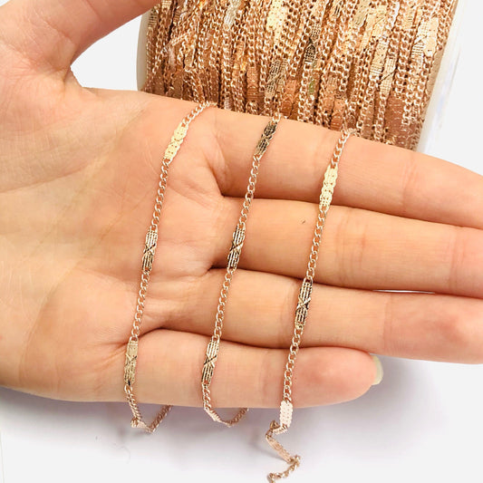 Rose Gold Kaplama 2.5x11mm Zincir