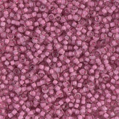 Miyuki Beads, MiyukiRoundBeads11/0-1931 SF Light Raspberry Lined Crystal