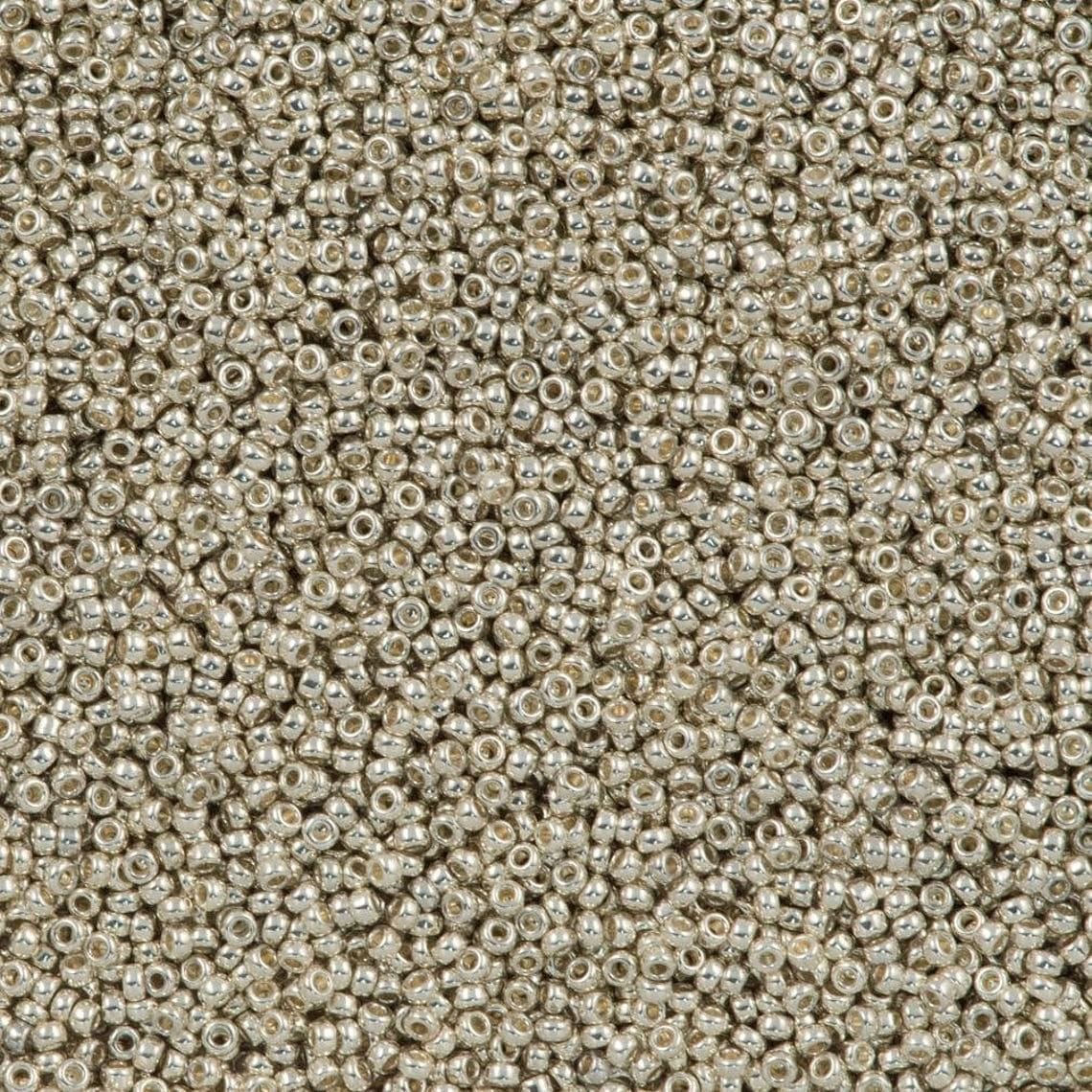 Miyuki Beads, MiyukiRoundBeads15/0-1051 Galvanized Silver