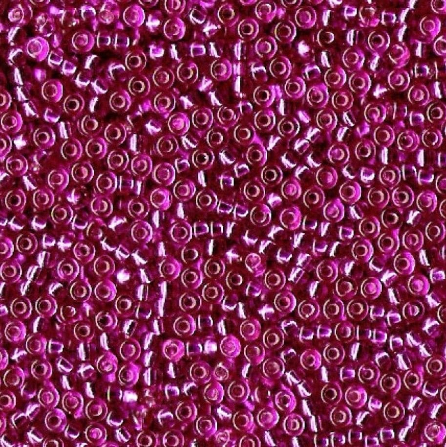 Miyuki Boncuk, MiyukiRoundBeads15/0-1340 Fuchsia Transparent Silver Lined