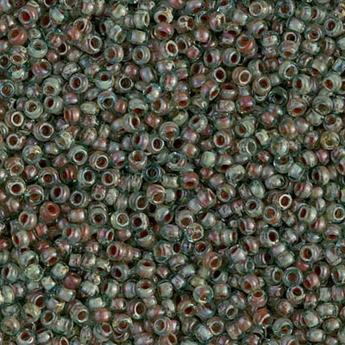 Miyuki Boncuk, MiyukiRoundBeads 6/0-4506 Picasso Transparent Olivine