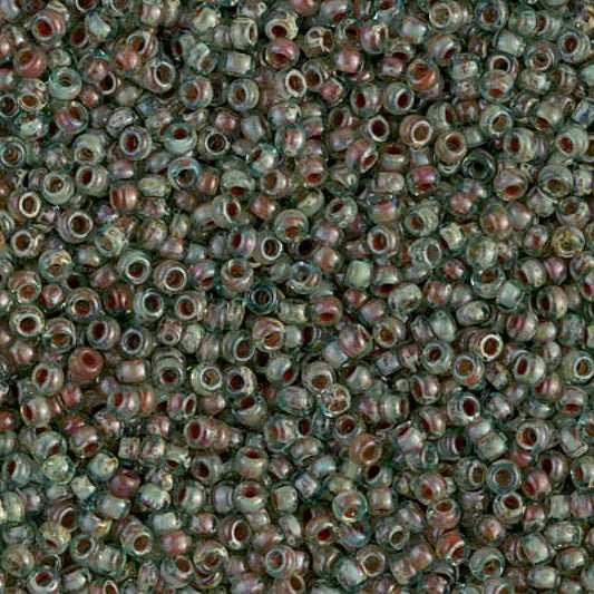 Miyuki Boncuk, MiyukiRoundBeads 6/0-4506 Picasso Transparent Olivine