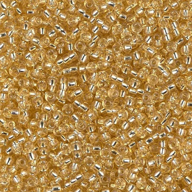 Miyuki Boncuk, MiyukiRoundBeads11/0-0002 Crystal Silver Lined Light Goldğ