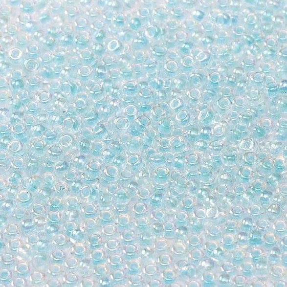 Miyuki Beads, MiyukiRoundBeads11/0-0269 Glacier Blue Lined Crystal AB