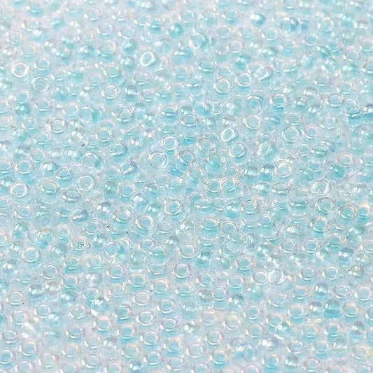 Miyuki Boncuk, MiyukiRoundBeads11/0-0269 Glacier Blue Lined Crystal AB