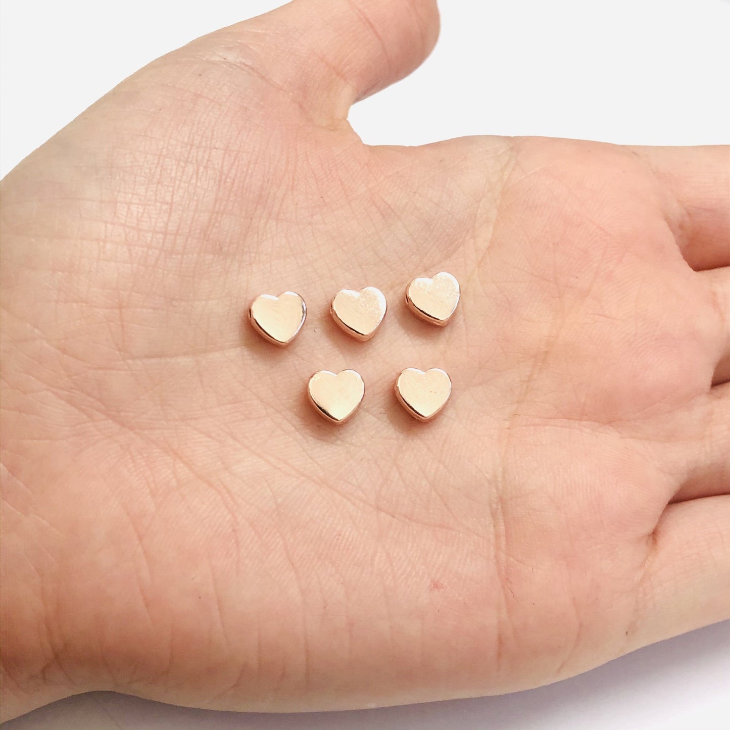 Rose Gold Plated Convex Heart Insert