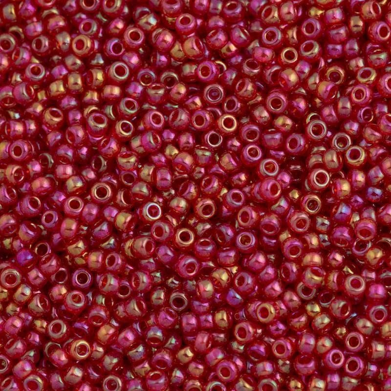 Miyuki Boncuk, MiyukiRoundBeads11/0-0254 Transparent Red AB