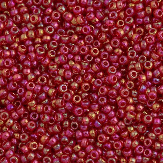 Miyuki Boncuk, MiyukiRoundBeads11/0-0254 Transparent Red AB