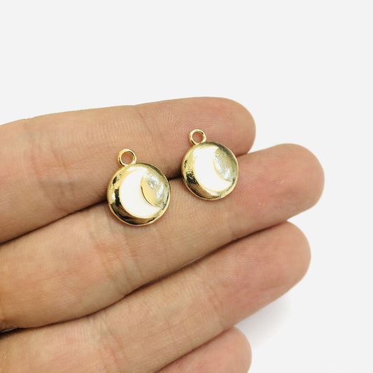 Brass Gold Plated Enameled Crescent Shaking Apparatus