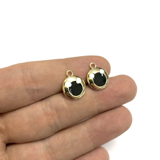 Brass Gold Plated Enameled Panda Shaking Attachment