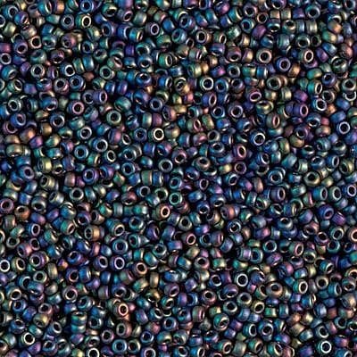 Miyuki Boncuk, MiyukiRoundBeads15/0-0401FR Matted Multi Iris