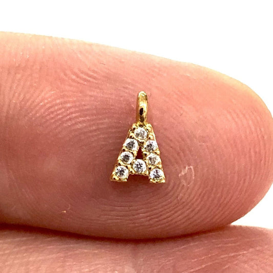 Altın Kaplama Zirkon Taşlı Harf