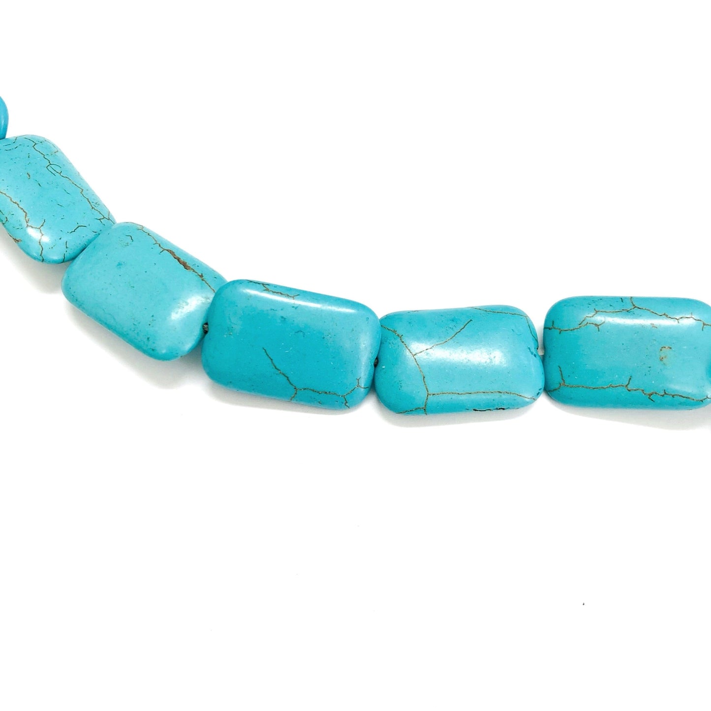 18x28mm Rectangle Turquoise Howlite