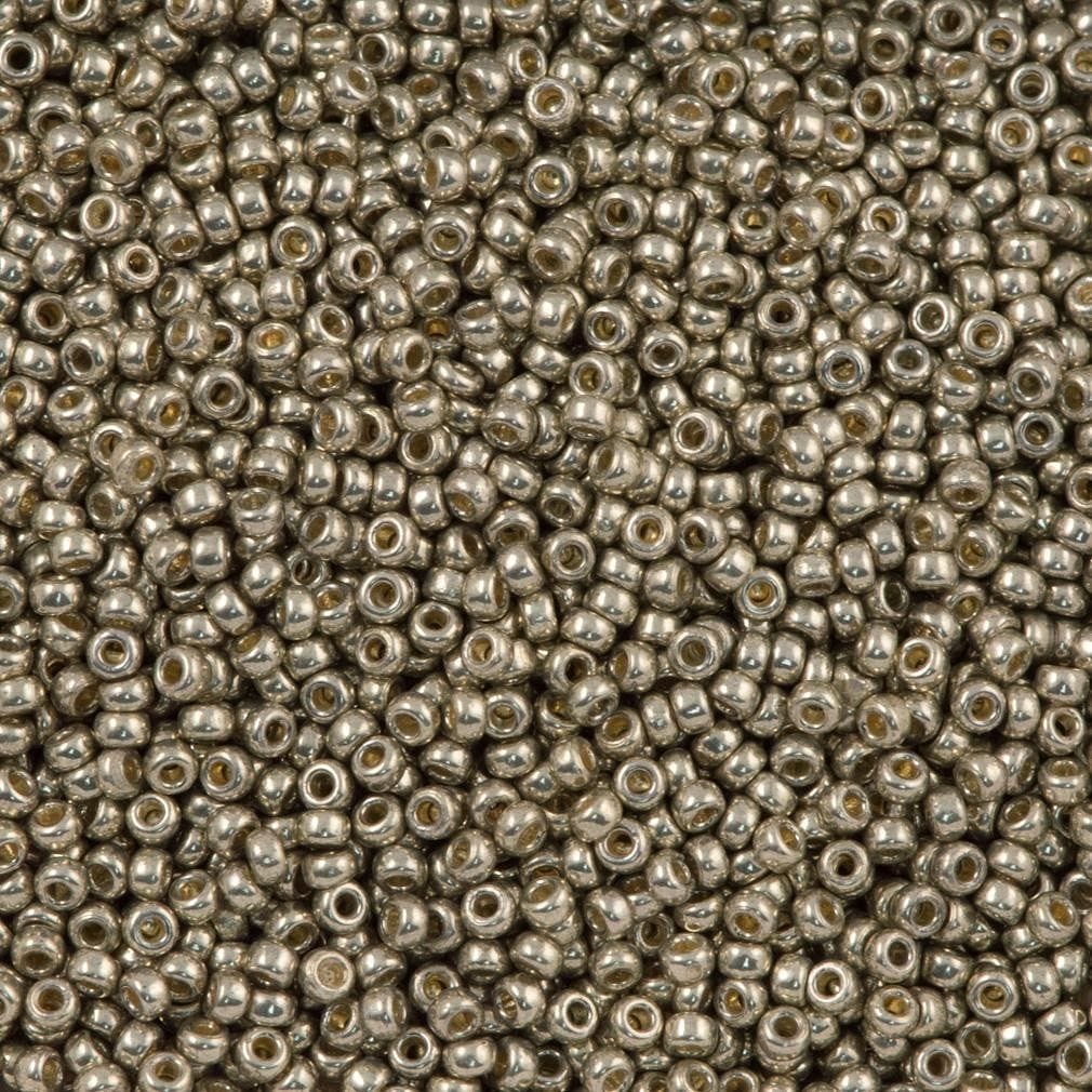 Miyuki Beads, MiyukiRoundBeads15/0-4221 Verzinktes helles Zinn