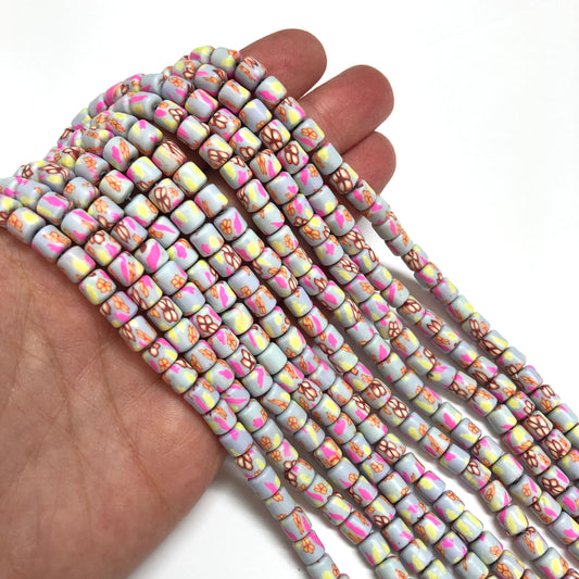 Polymer Clay Desenli Lino Boncuk - 77