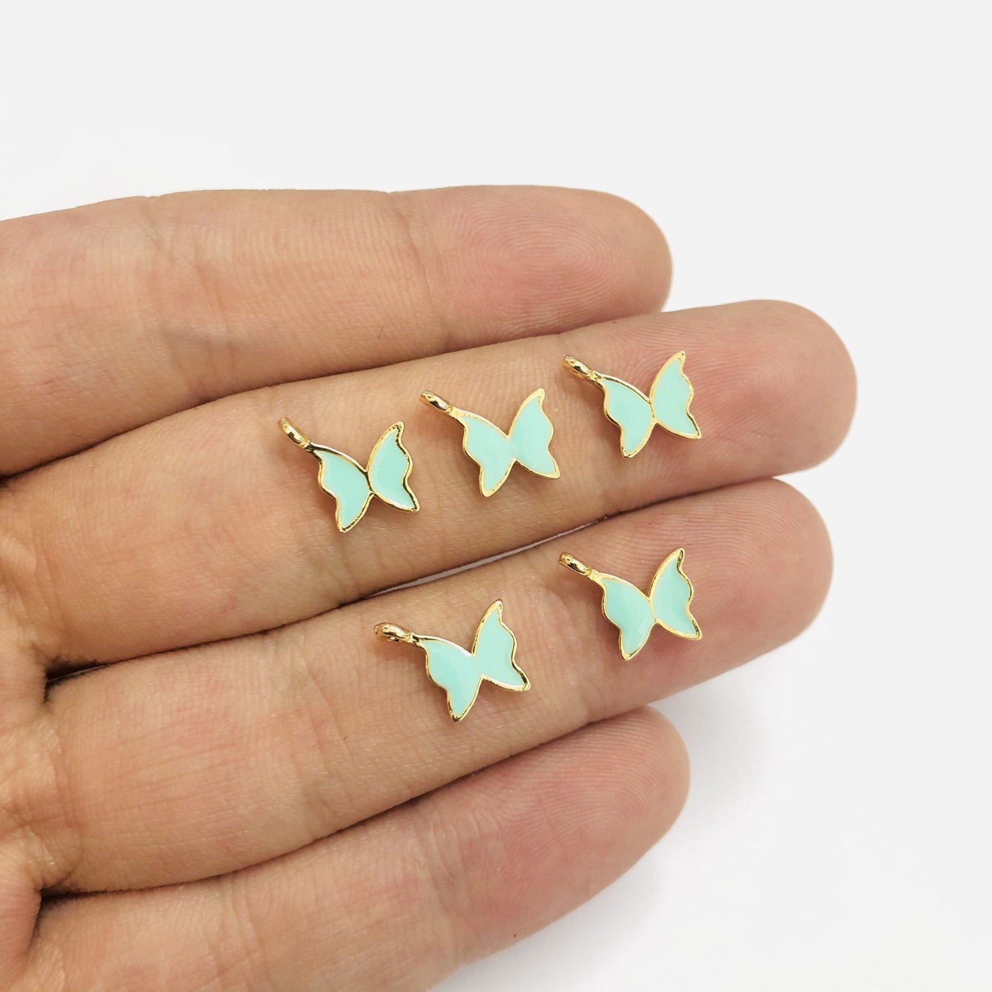 Altın Kaplama Mineli Kelebek Sallantı Aparatı - Mint