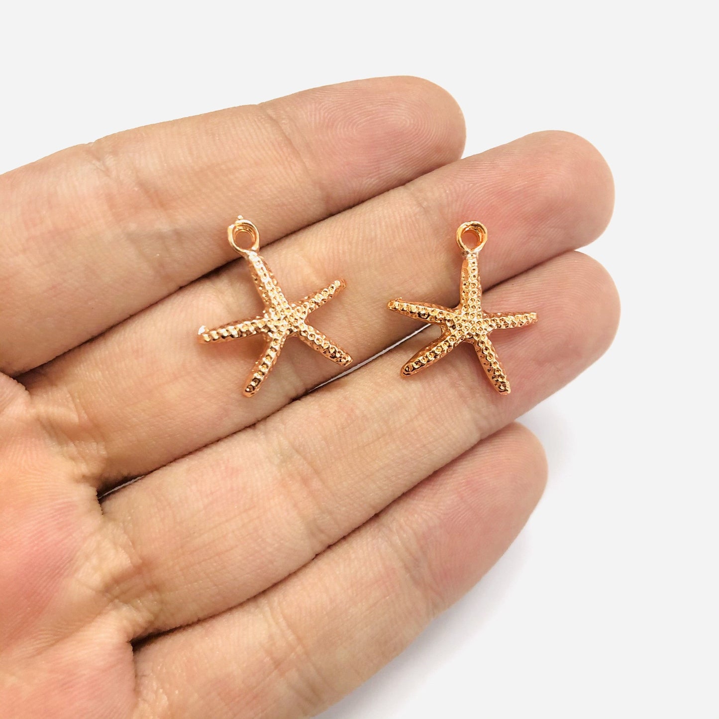 Rose Gold Plated 17x19mm Starfish