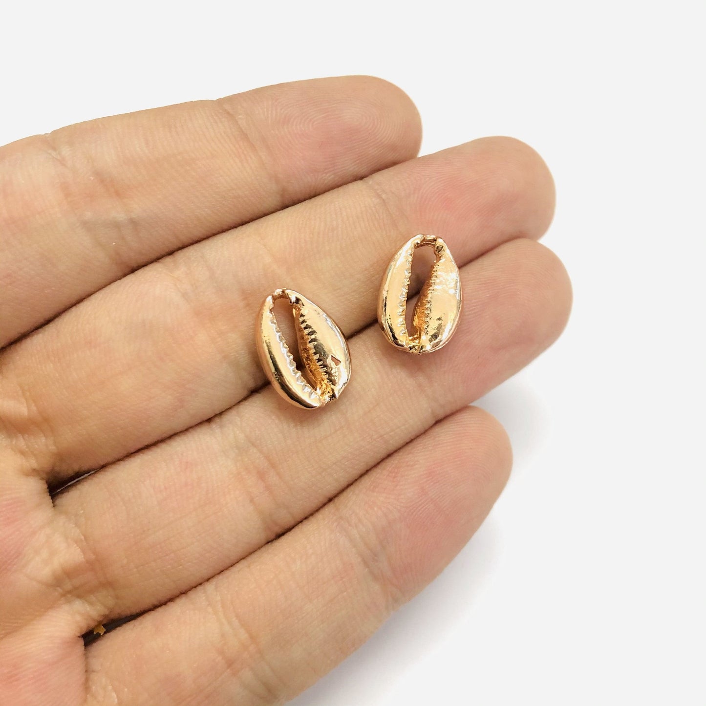 Rose Gold Kaplama 10x13mm Deniz Kabuğu